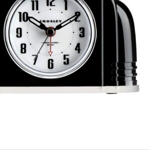 Crosley Art Deco Black Retro Alarm Clock - NEW no Box